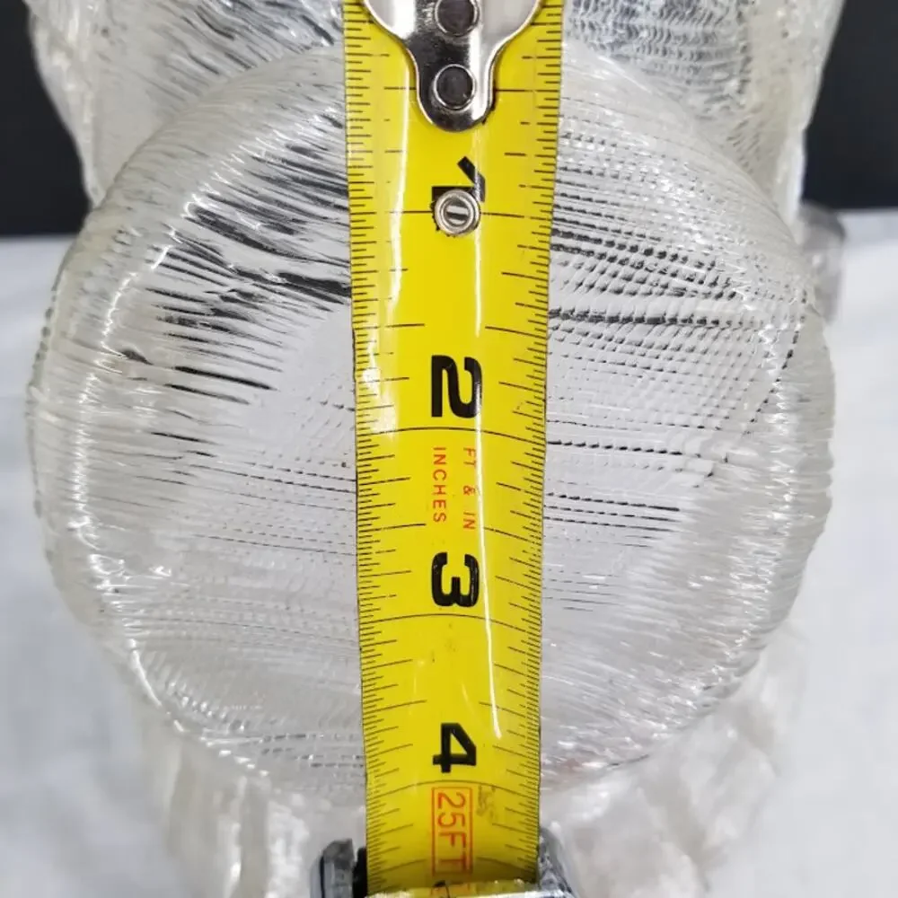 Vintage Lucite Spaghetti Spun Ribbon Plastic Basket, 10 x 6 x 10 1/2